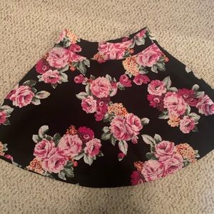 Charlotte Russe floral print skater skirt